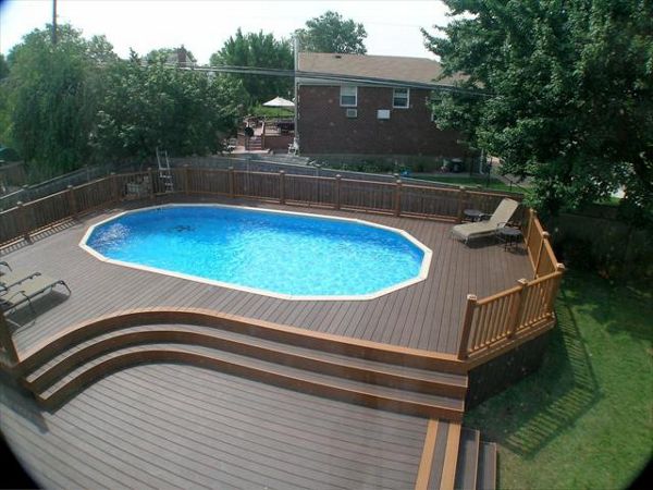 Woodland Brown Pool Deck in Port Jefferson, NY