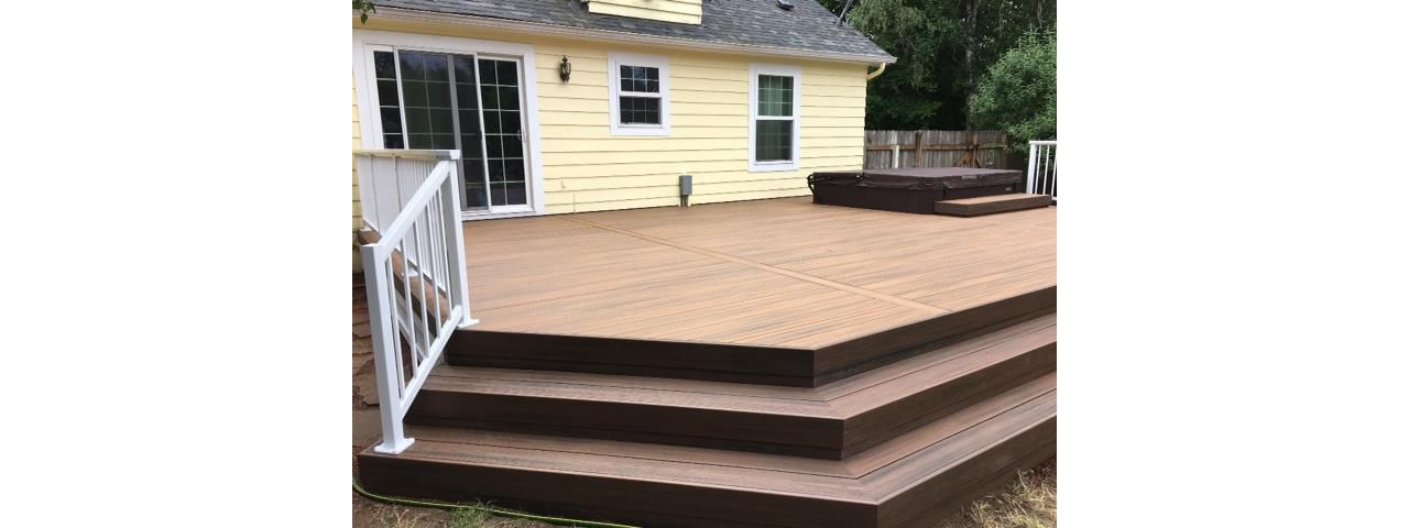 Tiki-Torch decking with spiced Rum trim