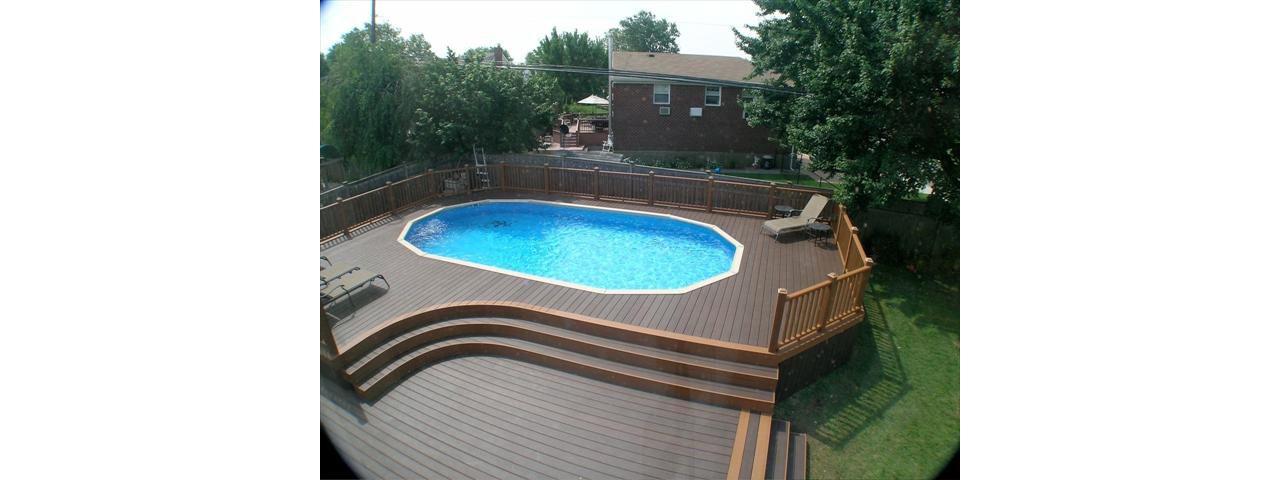 Woodland Brown Pool Deck in Port Jefferson, NY