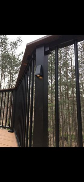 Trex Wedge Light with Signature Handrail w/cocktail top rail.