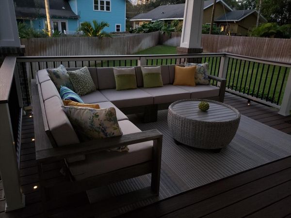 Deck with furnishing