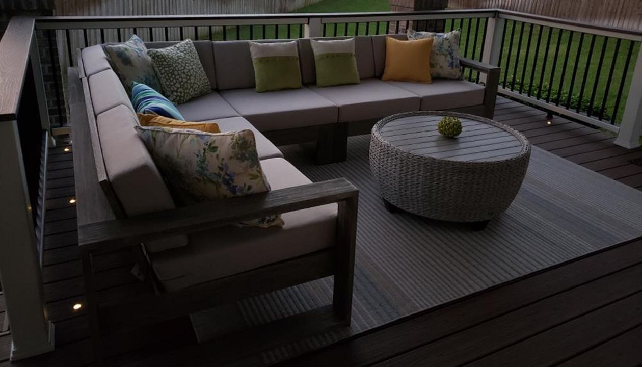 Deck with furnishing