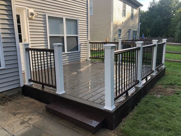 Deck Builders Charlotte, Coastal Bluff picture framed in Vintage lantern
