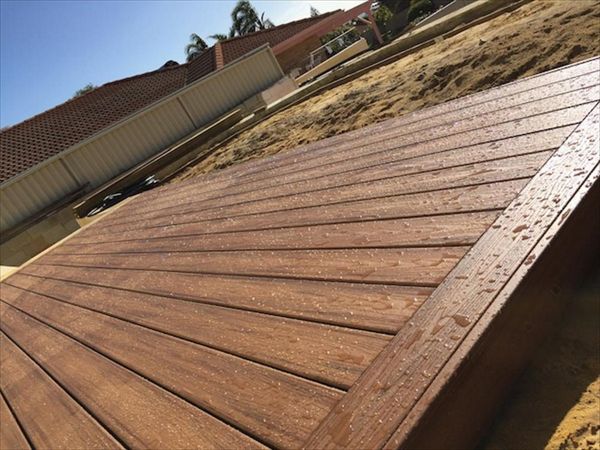 Tiki Torch Decking near Beach