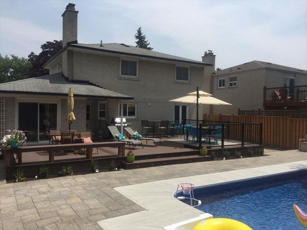 Trex Transcend LAVA ROCK steps stone bench Toronto Vaughan Thornhill North York