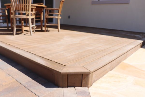 Back porch remodel with a new trex deck