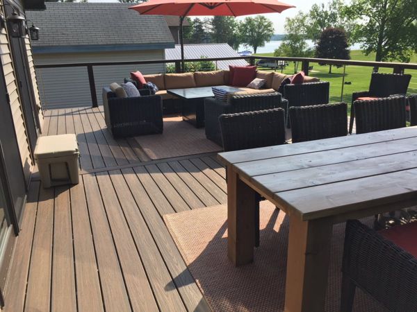 Trex Decking with Cable railing system