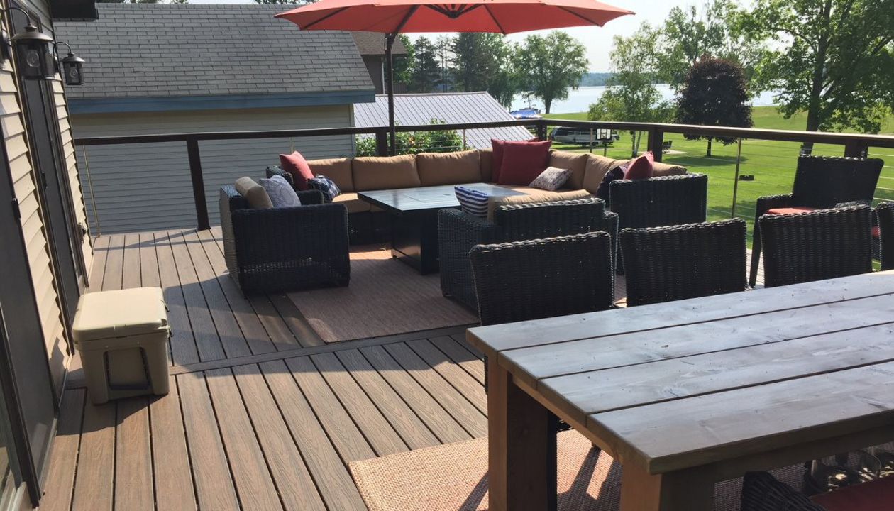 Trex Decking with Cable railing system