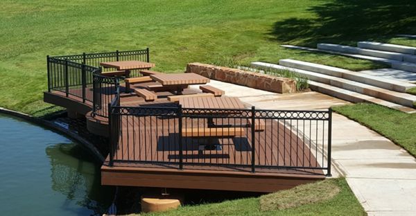 Curved Trex decking