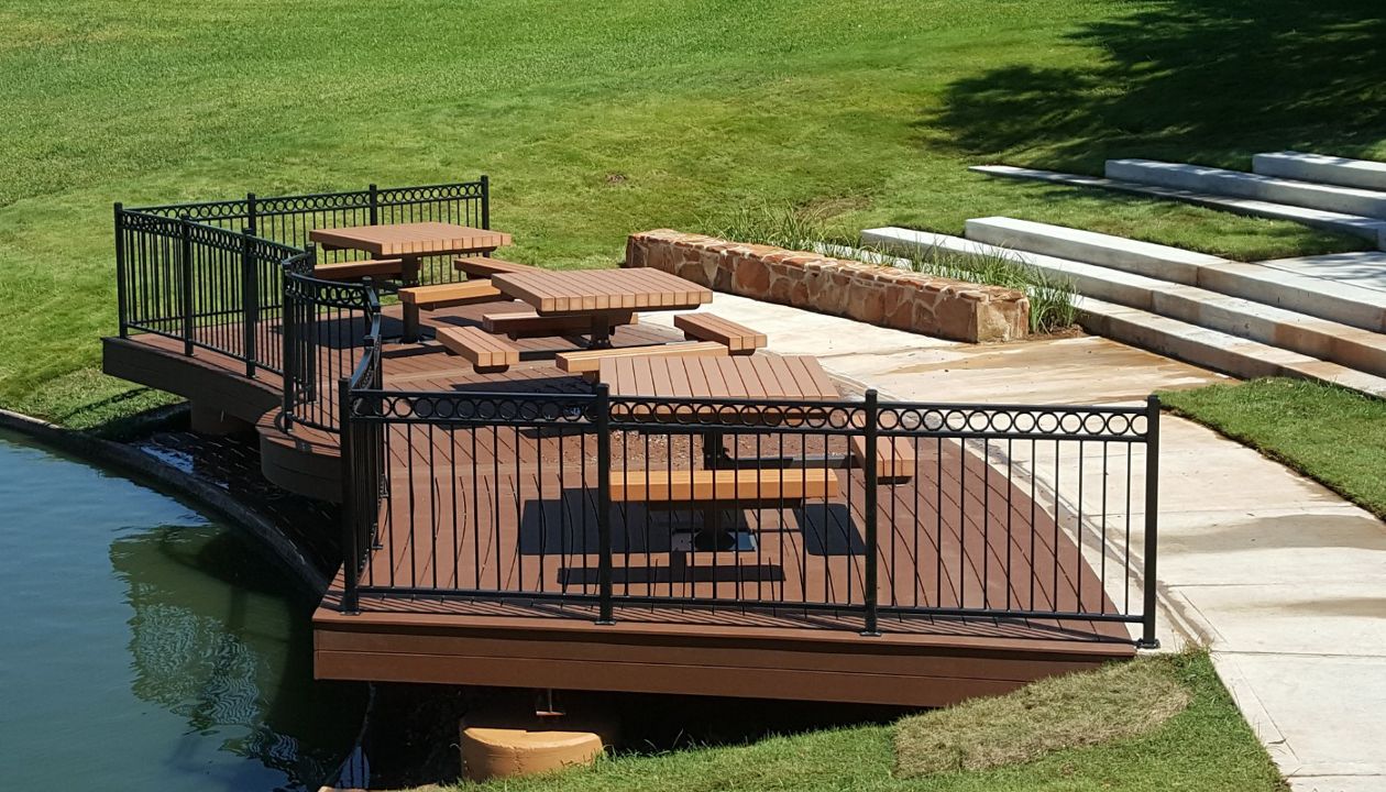 Curved Trex decking