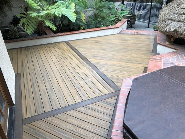 Tiki torch Trex deck