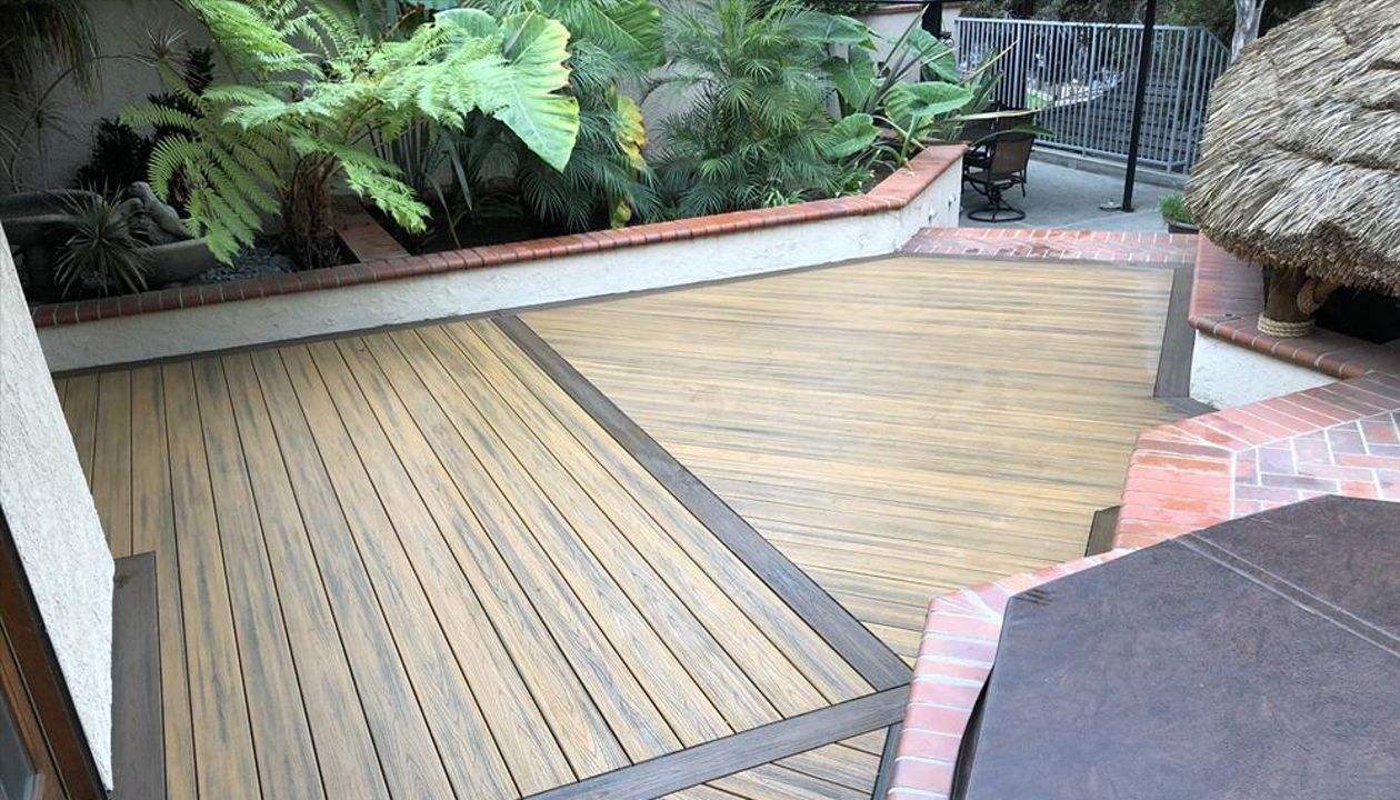 Tiki torch Trex deck