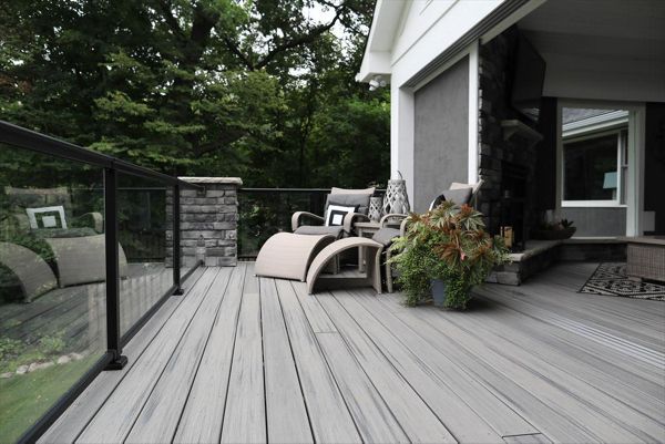 Trex decking in Island Mist - Orono