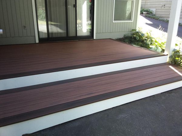 Trex Transcend Tropical Tiki Torch with Spiced Rum border and white fascia.