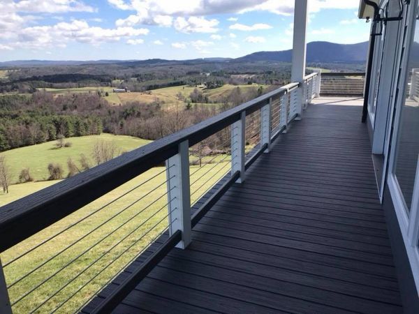 Trex Transcend Island Mist decking with a great view!