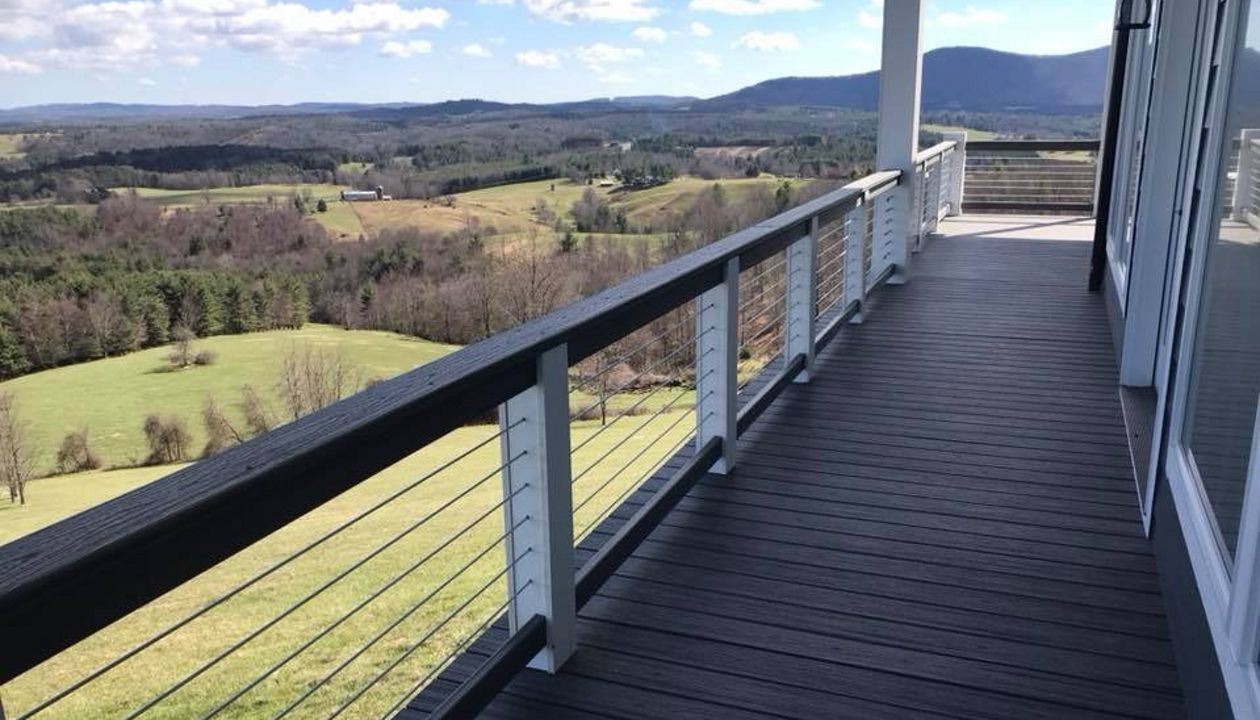 Trex Transcend Island Mist decking with a great view!