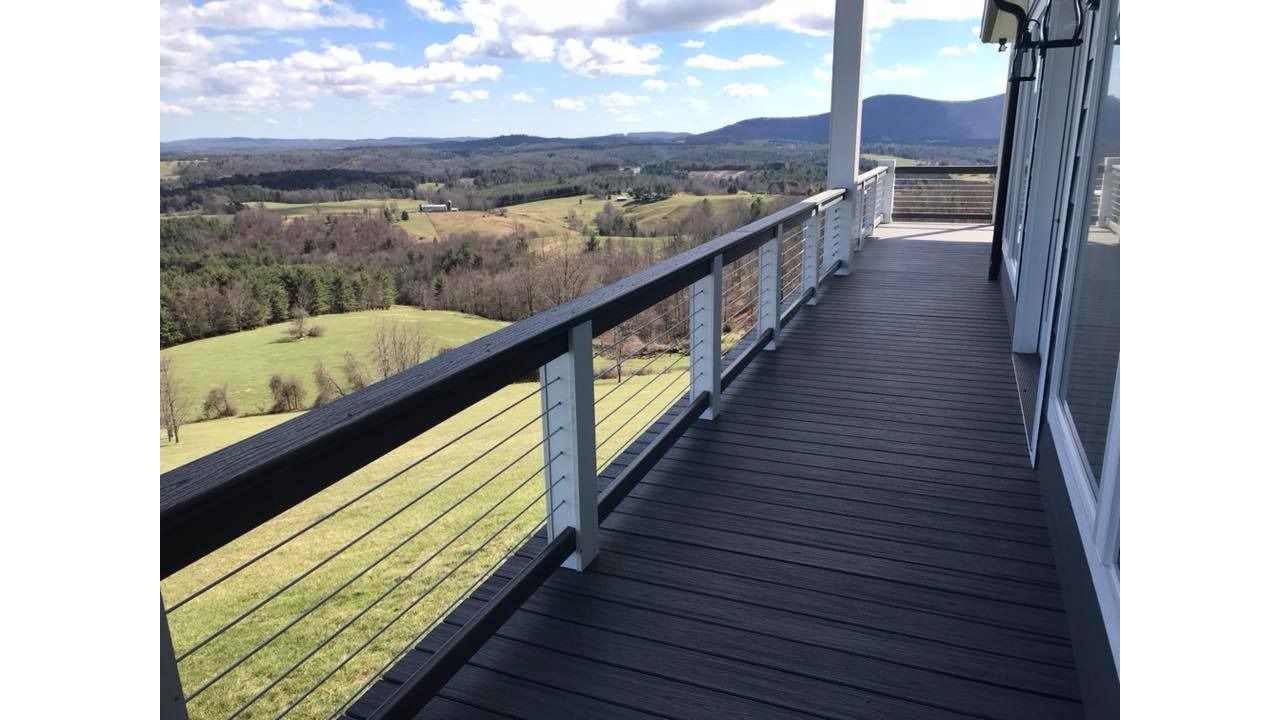 Trex Transcend Island Mist decking with a great view!