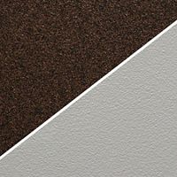 This image features a strong diagonal split between two distinct textured surfaces. The upper left section is a coarse, dark brown material, while the lower right is a smooth, light gray or white surface. The visual contrast highlights differences in texture and color, creating a modern, abstract composition. No visible text, numbers, or identifiable brands are present.