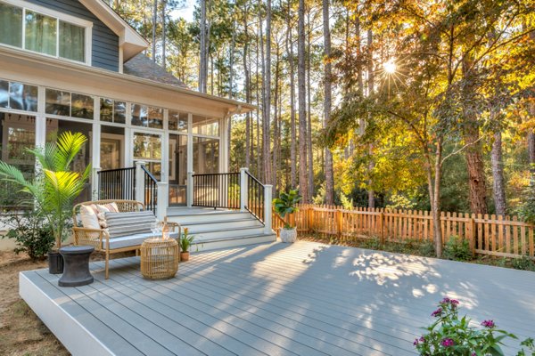 Grey Backyard Deck