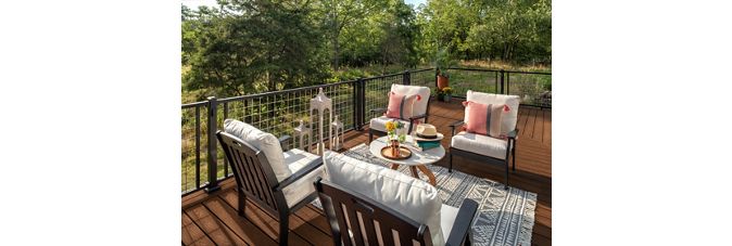 deck with fire pit