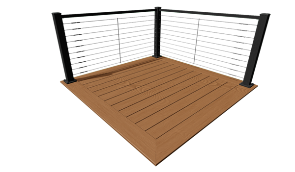 Trex Signature X-Series Cable Railing paired with Trex Signature decking in Ocracoke.