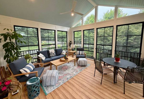 Trex Transcend Three Season Room w/ Wainscot Trim