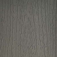 This image features a close-up view of a gray surface with a pronounced wood grain texture. The vertical lines and organic patterns mimic the appearance of natural wood, suggesting a material used for flooring, paneling, or exterior siding. The overall palette is neutral gray, and the texture adds depth and visual interest to the surface.
