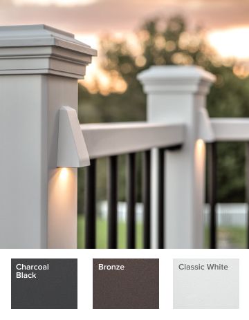 Deck railing deals post lights