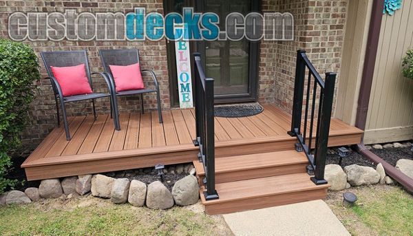 Transcends Tiki Torch decking with Signature aluminum rails.