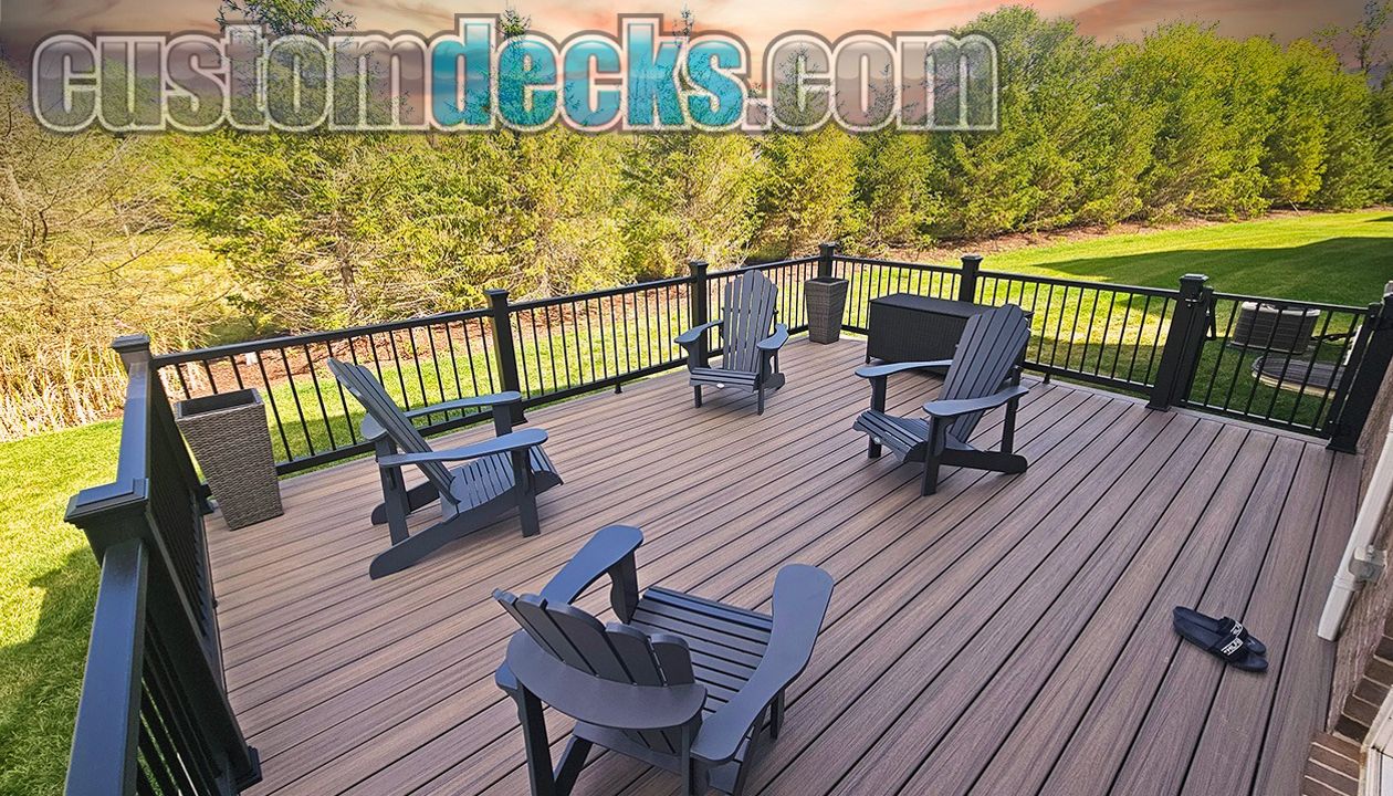 Enhance Rocky Harbor decking with Select Classic Black railing
