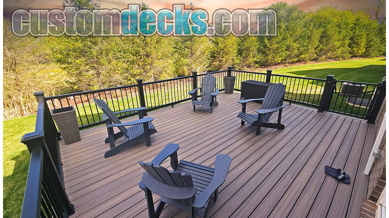 Enhance Rocky Harbor decking with Select Classic Black railing
