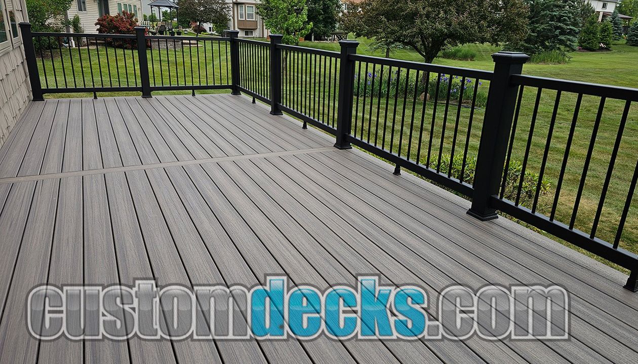 Enhance Rocky Harbor decking with Select Classic Black railing