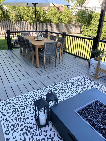 Trex Decking in Gravel Path