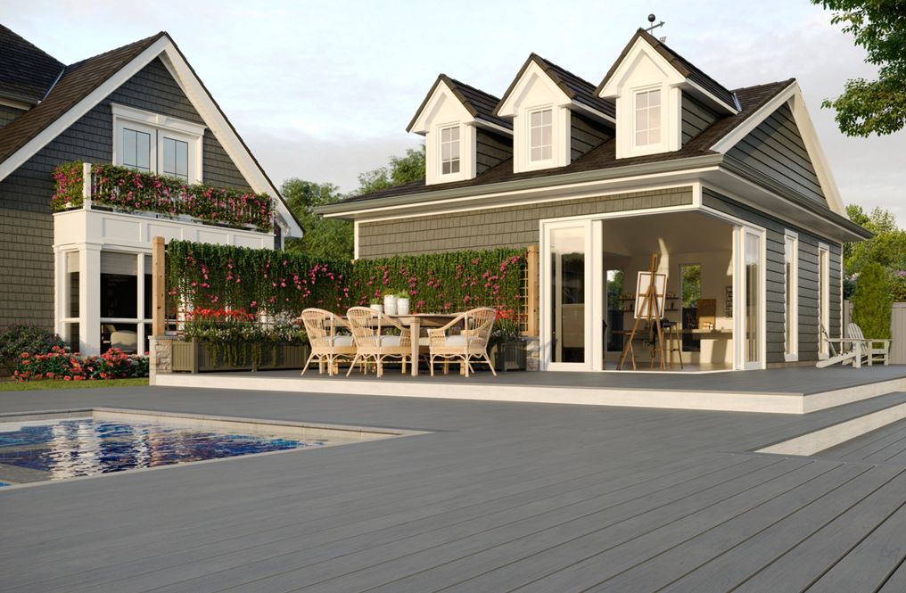 Trex Lineage 16 ft. - Transcend Lineage Composite Square Decking Board  Biscayne - 1 In. x