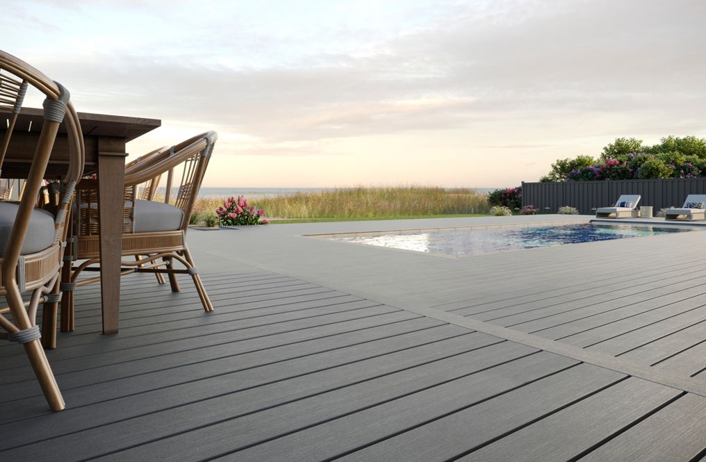 Trex Lineage 16 ft. - Transcend Lineage Composite Square Decking Board  Biscayne - 1 In. x