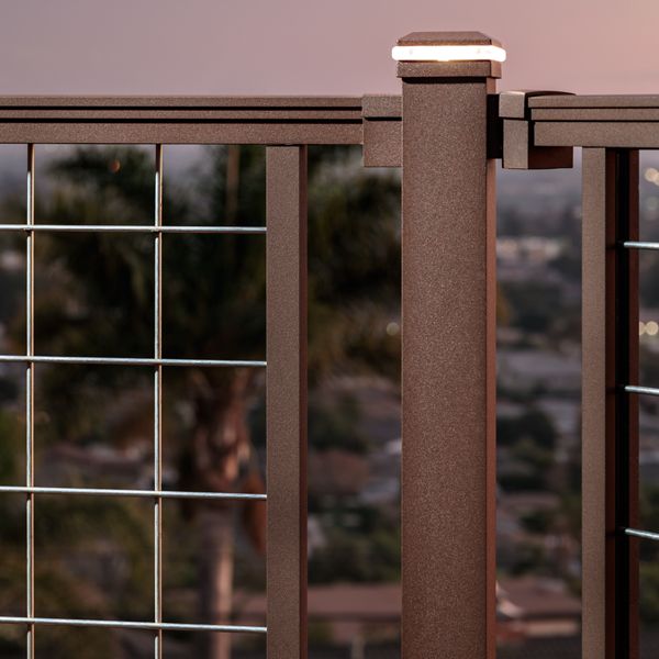Solar Deck Post Light Caps DekLights Solar LED Post Cap For Trex 4.5x4 ...