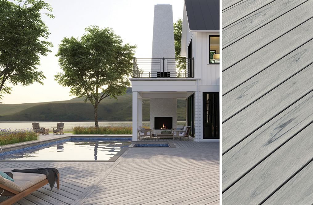 Trex Lineage 16 ft. - Transcend Lineage Composite Square Decking Board  Biscayne - 1 In. x