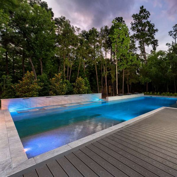 Beautiful pool with grey decking